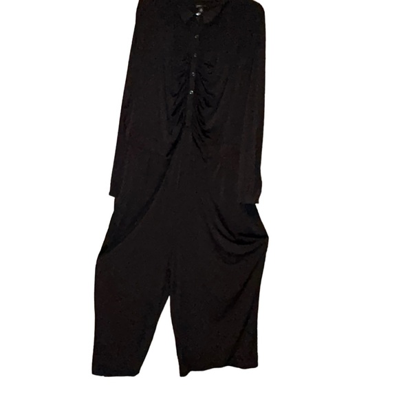 New torrid black Studio Knit Wide Leg Jumpsuit  4X 26 great stretch - Picture 6 of 7